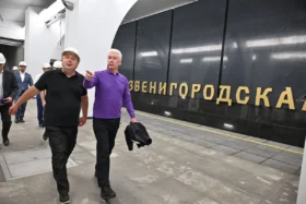 Метро идет на опережение. Сергей Собянин осмотрел станцию «Звенигородская»